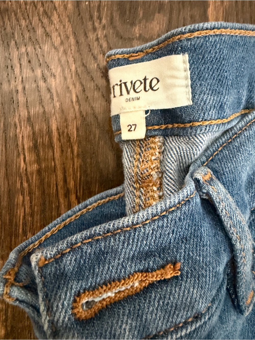 Loft Rivete Mid Rise Relaxed Straight Jeans size 27 - Picture 4 of 5